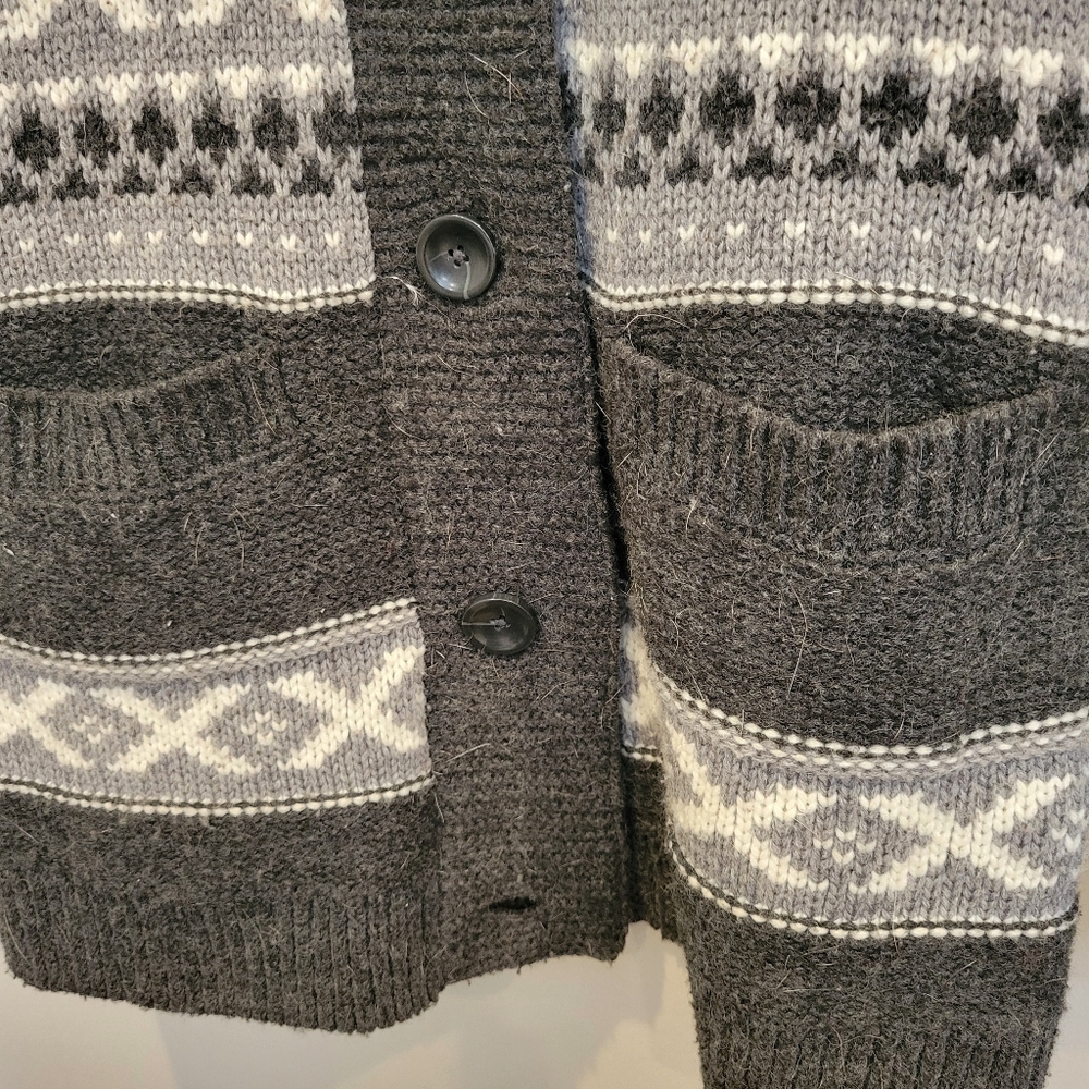 Sansara Womans Heavy Knit Button Front Sweater With Pockets Med - Picture 10 of 10